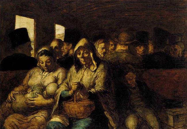 Honore  Daumier The Third-class Carriage china oil painting image
